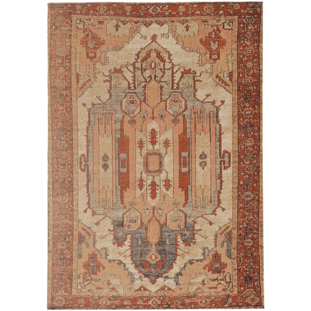 Great Zero Garron Ivory & Rust 5x7.6, Rug. Picture 1