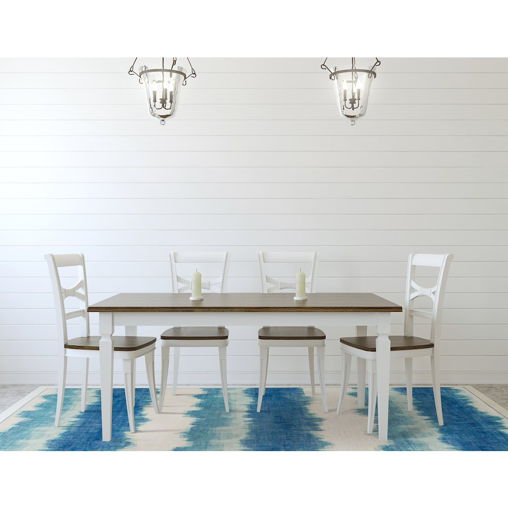 Outdoor Washable Apopka Ivory & Blue 7' X 9', Rug. Picture 1