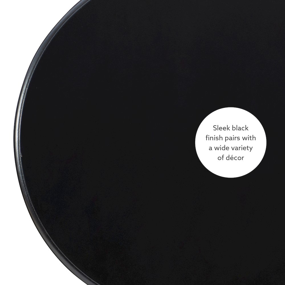 Adeline Round Accent Table Black. Picture 10