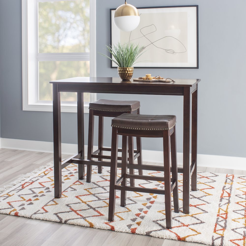 Claridge 3Pc Bar Set Brown. Picture 3