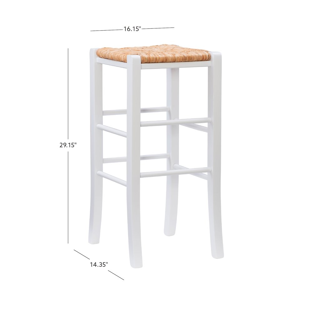 Gianna Backless Barstool White Set Of 2. Picture 14