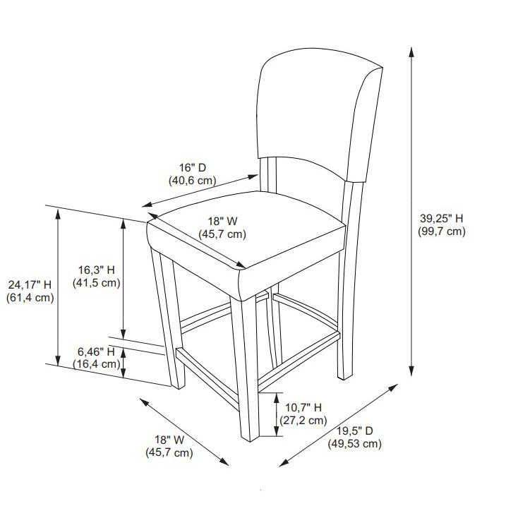 Monaco Counter Stool Gray. Picture 6
