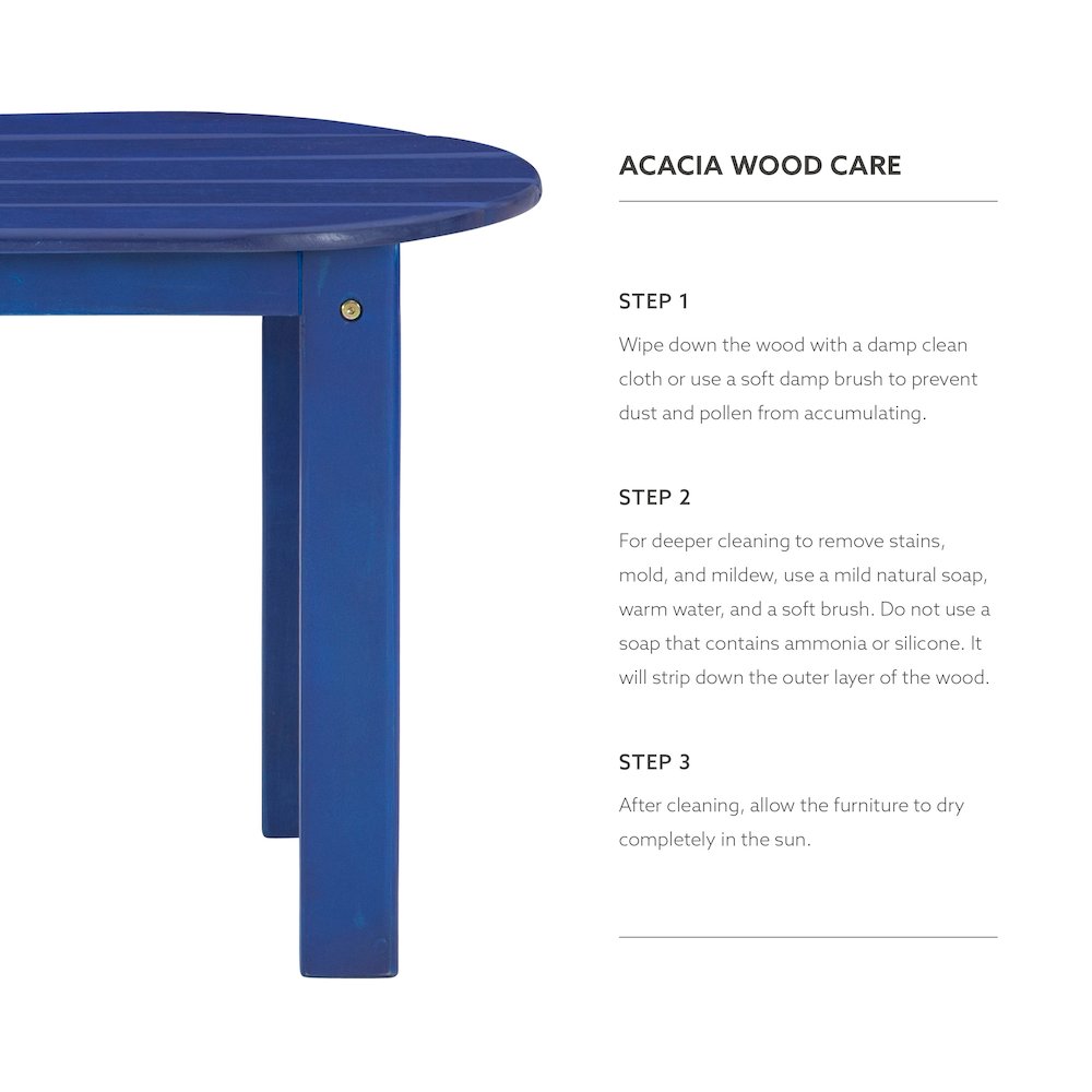 Adirondack Coffee Table Blue. Picture 7