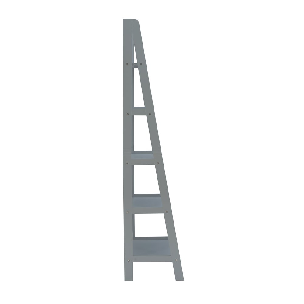 Acadia Ladder Bookshelf, Grey. Picture 5