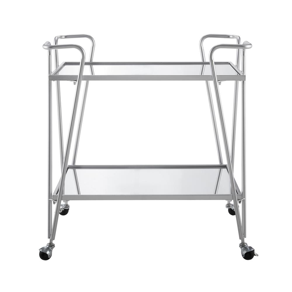 Mid-Century Bar Cart Silver. Picture 2