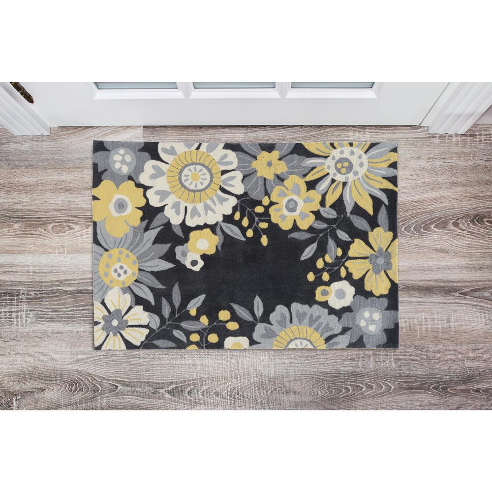 Trio Wildflower Grey & Yellow 1.10x2.10, Rug. Picture 2