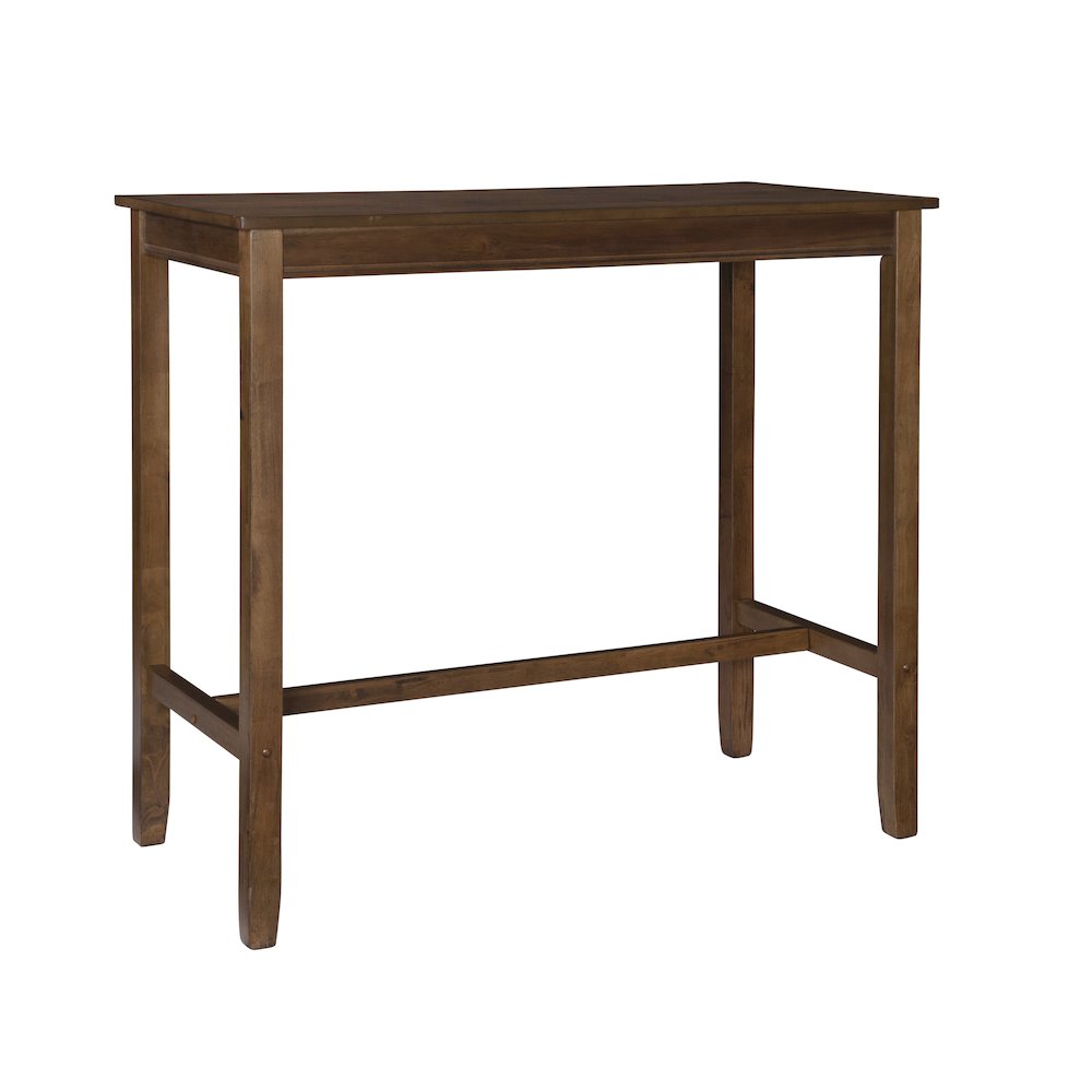 Claridge 42 Inch Bar Height Pub Table, Rustic Brown. Picture 6