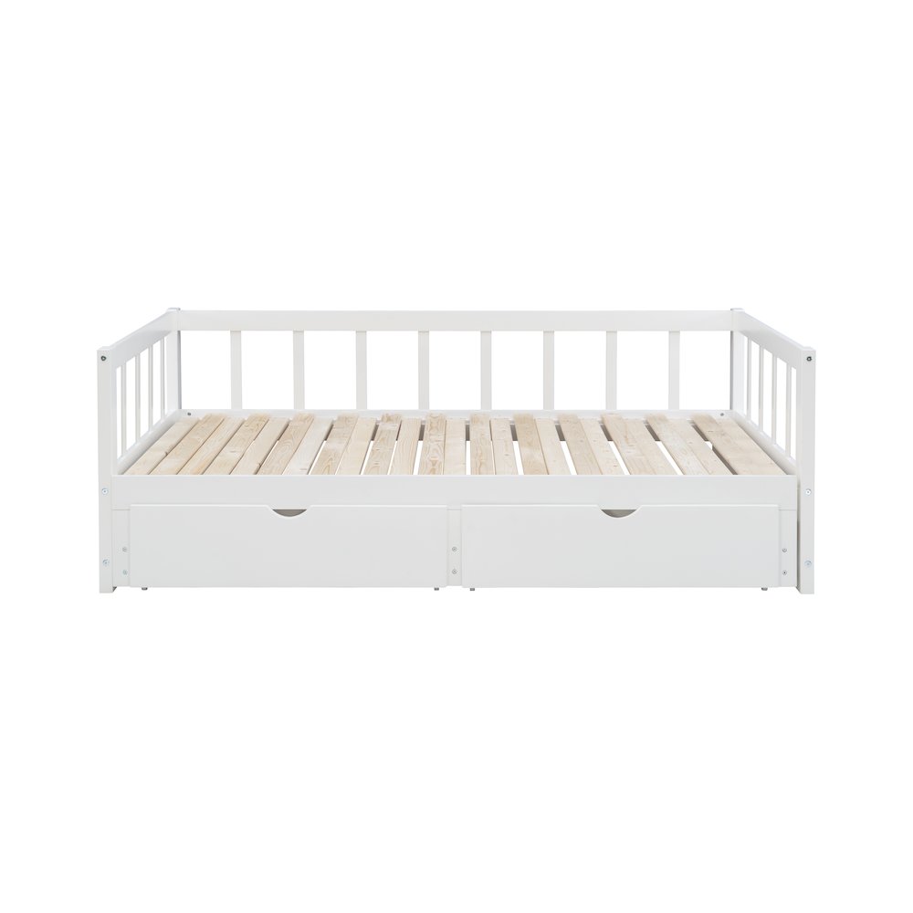 Hadley Storage Trundle Daybed, White. Picture 3