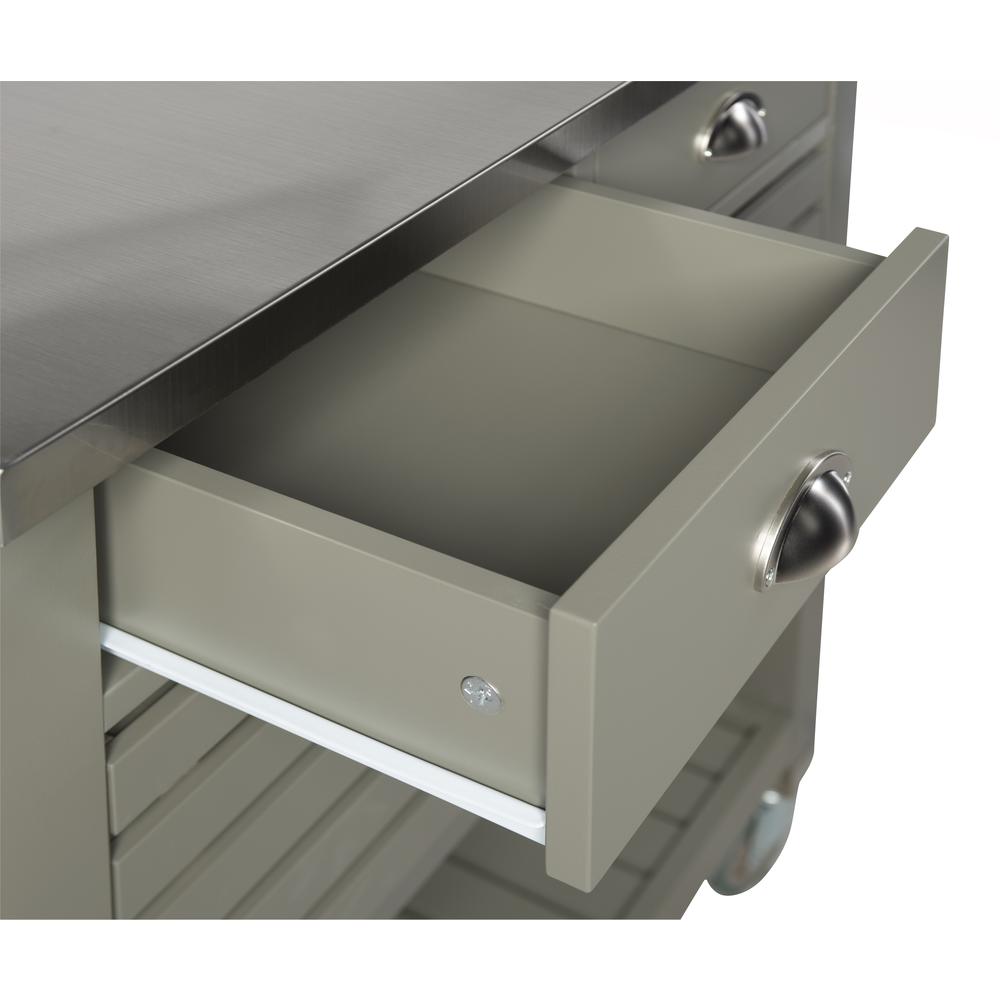 Noelle Grey Kitchen Cart. Picture 6