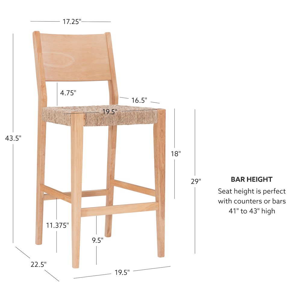 Cadence Barstool Natural Set Of 2. Picture 15