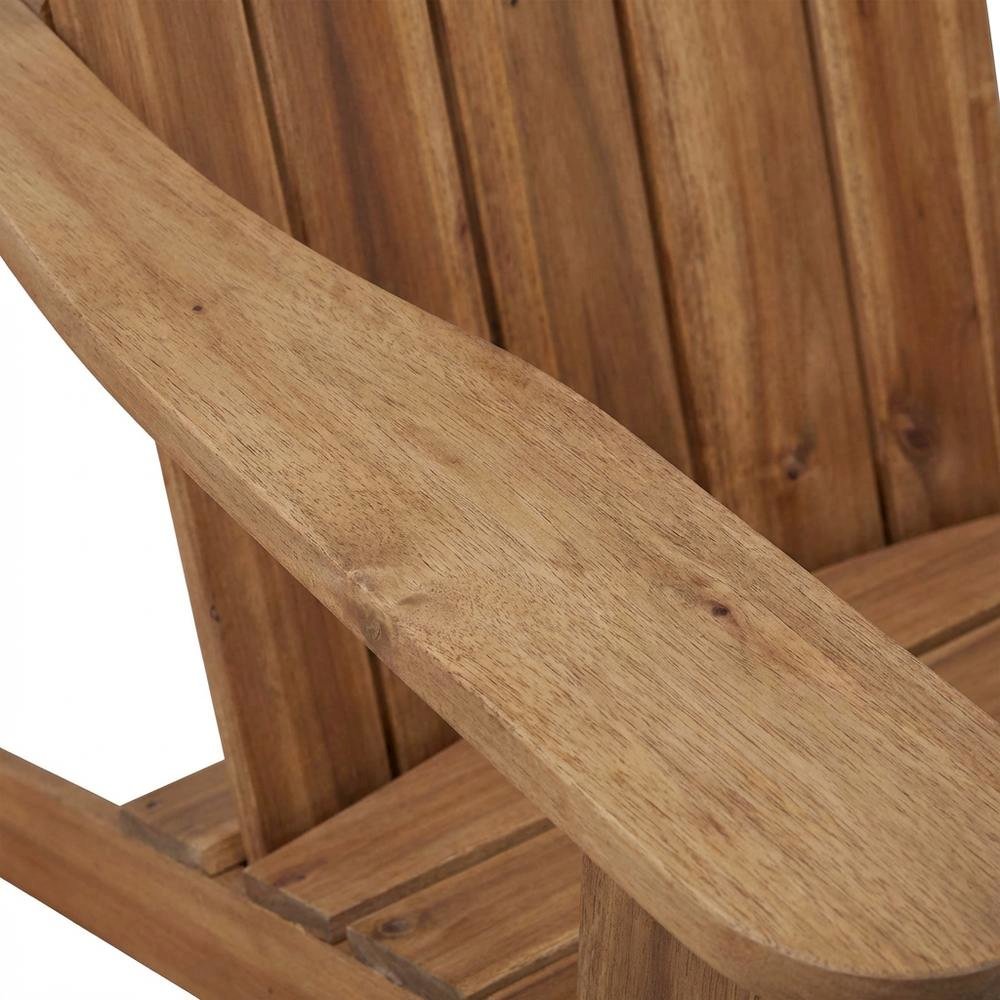 Acorn Adirondack Chair In Brown Solid Wood With Comfortable Design. Picture 5