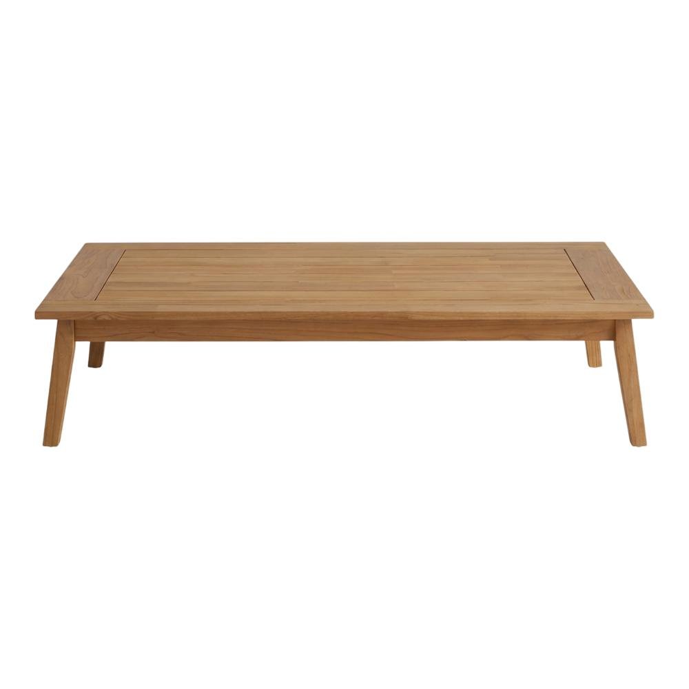Teak Outdoor Coffee Table With Finish And Midcentury Modern Style. Picture 4