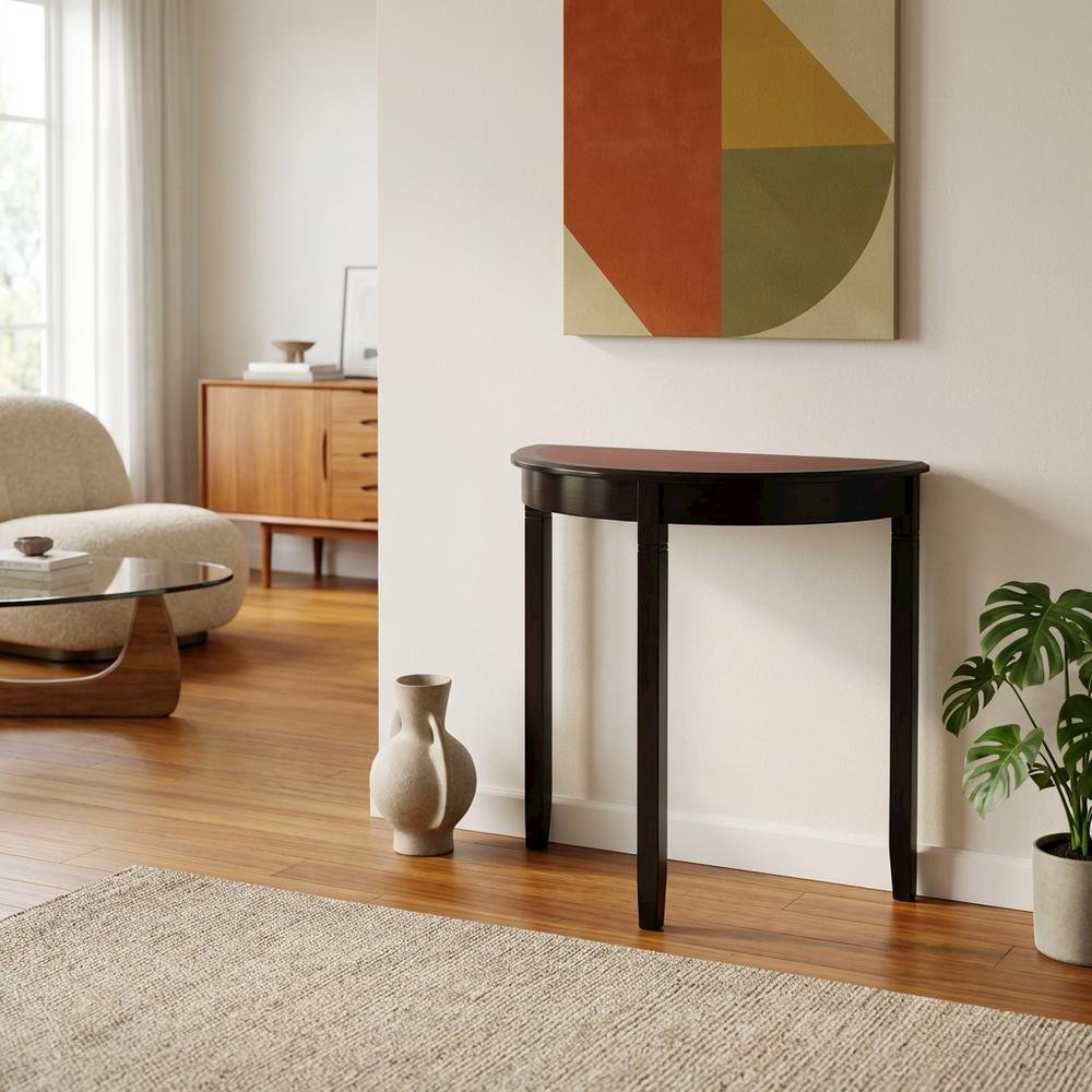 Demi Lune Console Table in Elegant Finish with Stylish Design. Picture 3