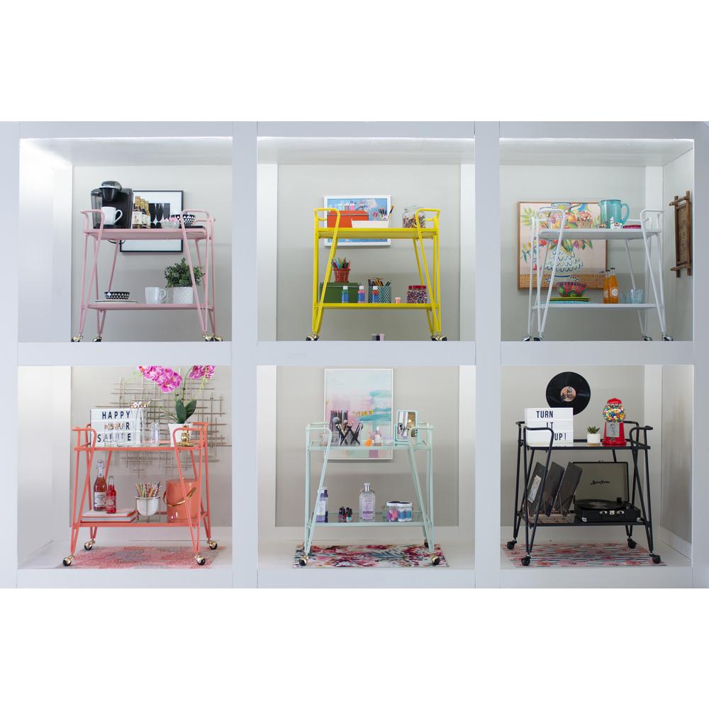 Yellow Mid-Century Bar Cart. Picture 9