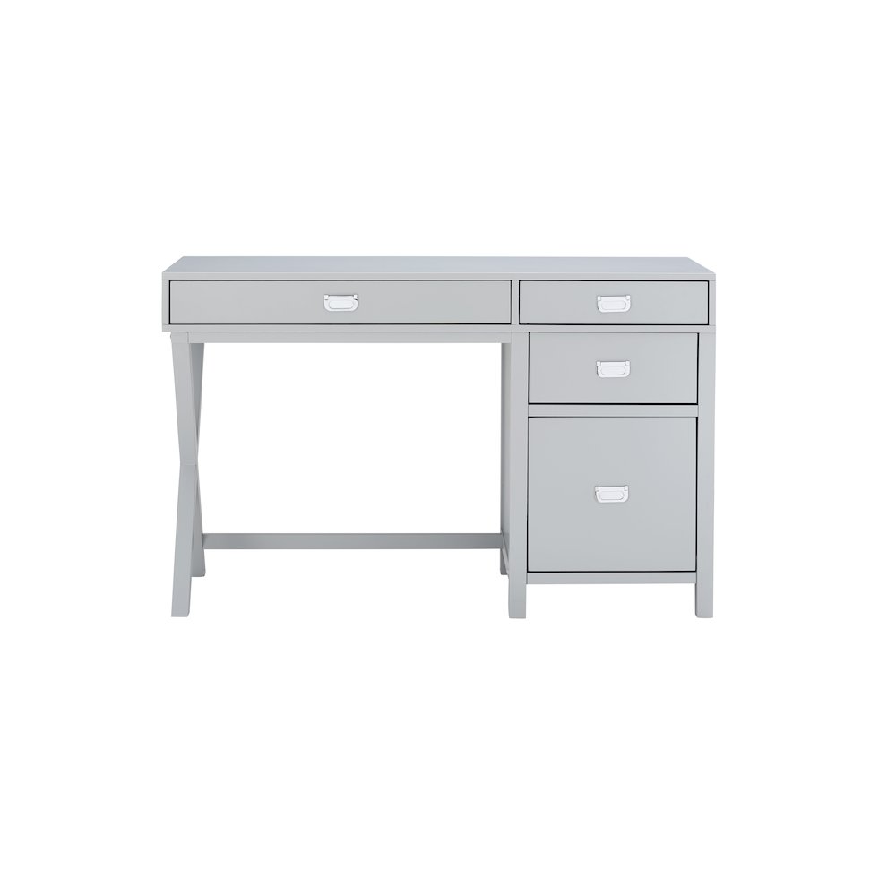 Peggy Side Storage Desk Gray. Picture 2