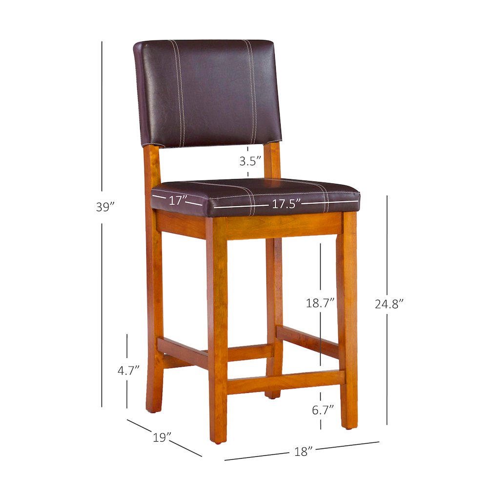 Milano Counter Stool Brown 24. Picture 12