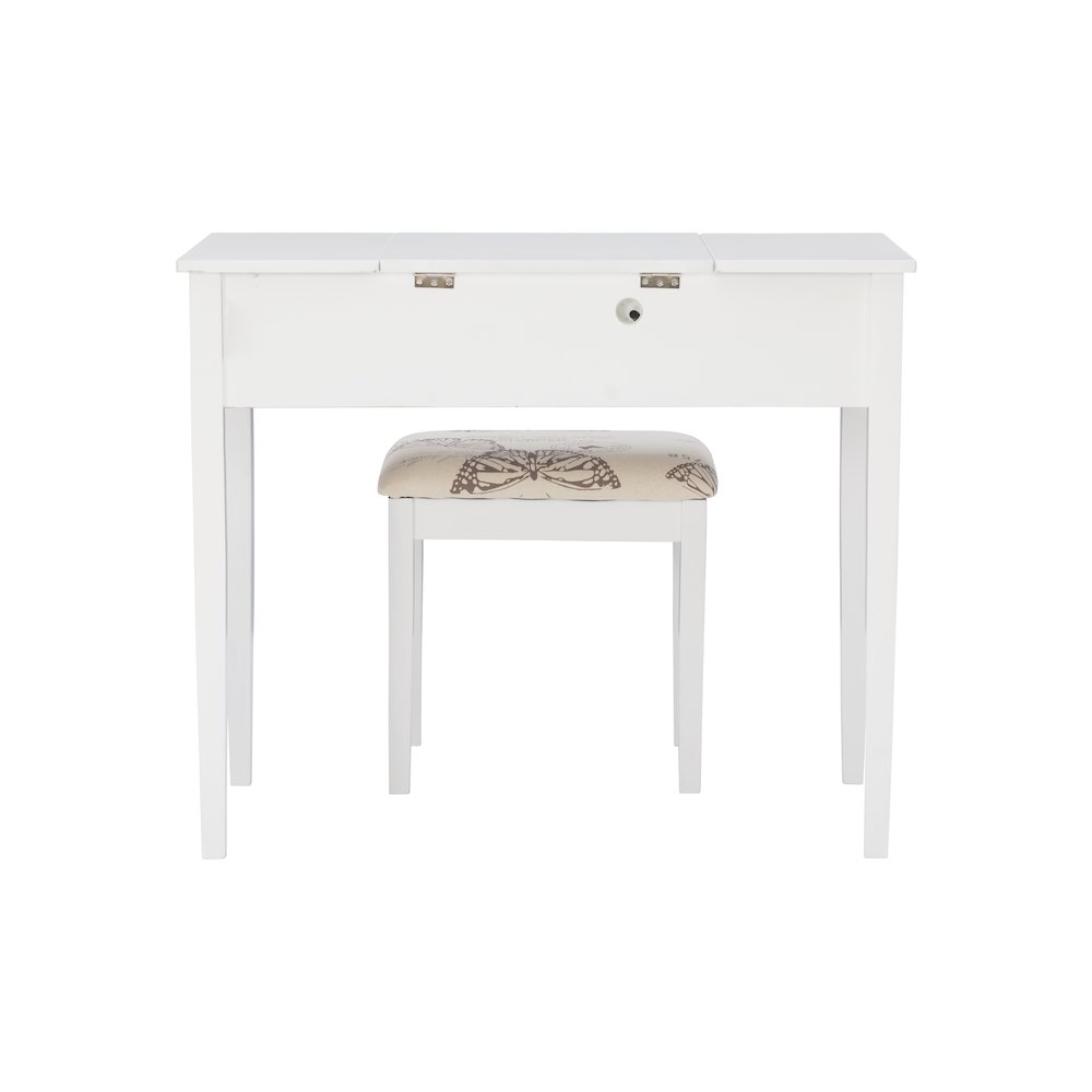 White Butterfly Vanity And Stool. Picture 11
