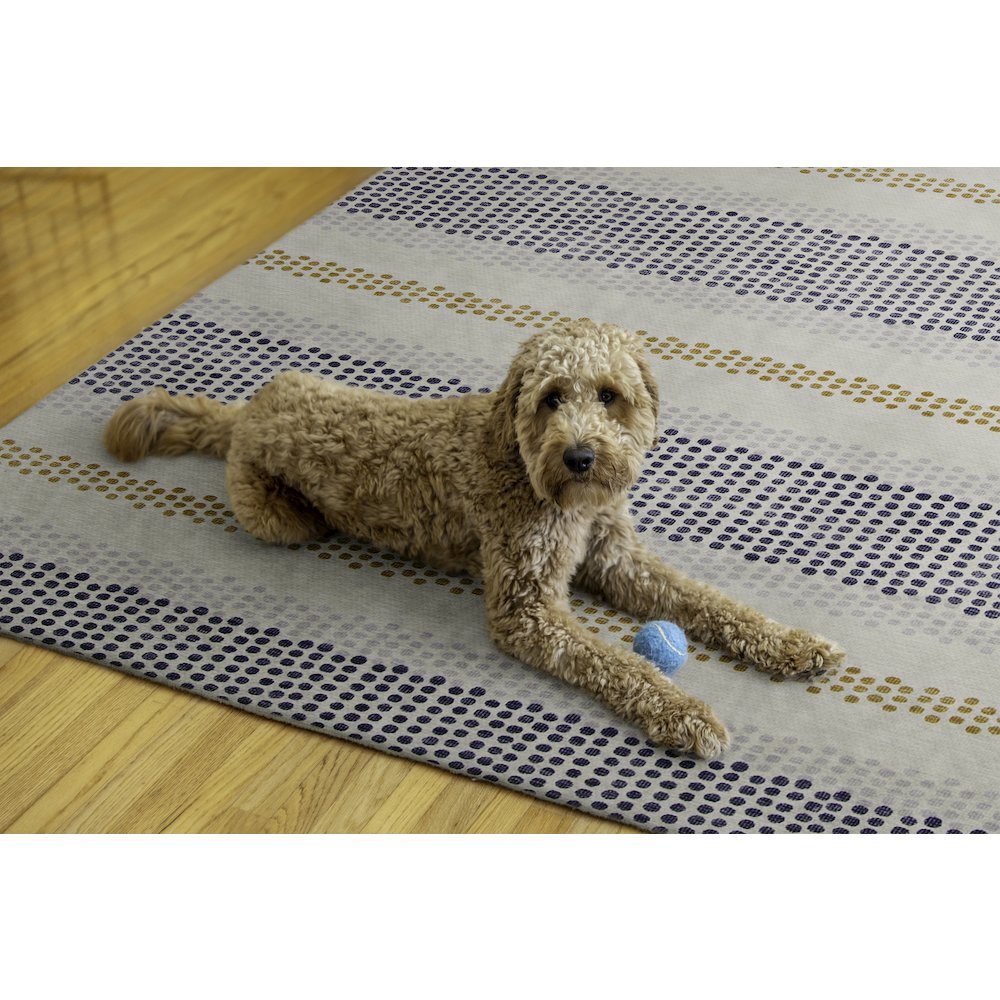 Outdoor Washable Delray Ivory & Blue 5' X7', Rug. Picture 2