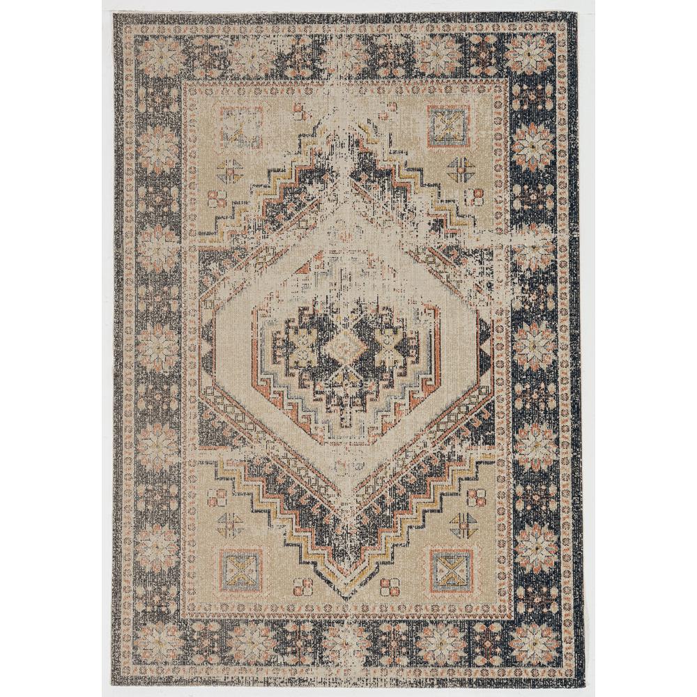 Great Zero Stiles Ivory & Navy 5x7.6, Rug. Picture 1