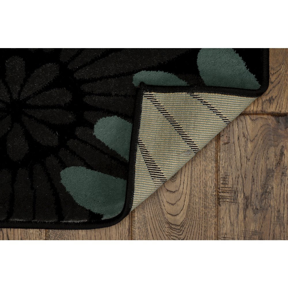 Milan Perth Black & Turquoise 8x10.4, Rug. Picture 2