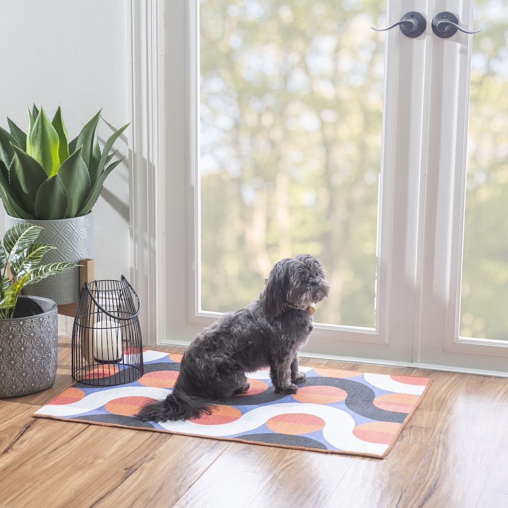 Outdoor Washable Jupiter Orange & Pink 2' X 3', Rug. Picture 2