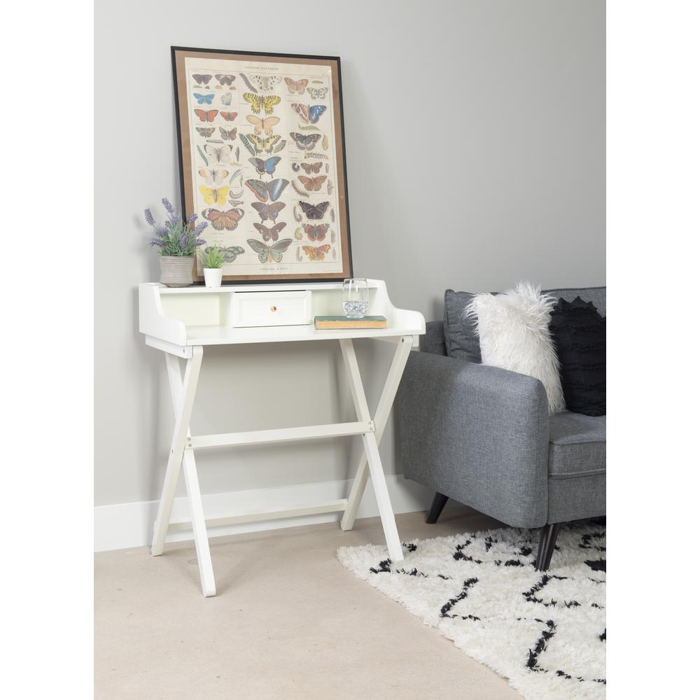 Coy White Folding Desk. Picture 10