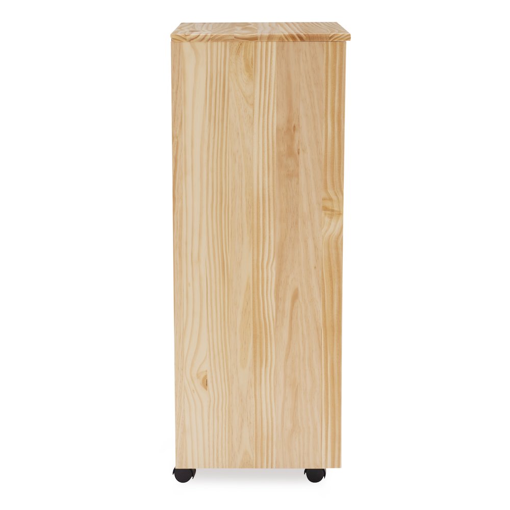 Cary Eight Drawer Rolling Storage Cart, Natural. Picture 7