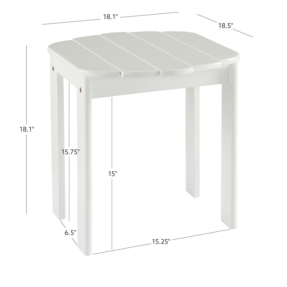 White Adirondack End Table. Picture 15