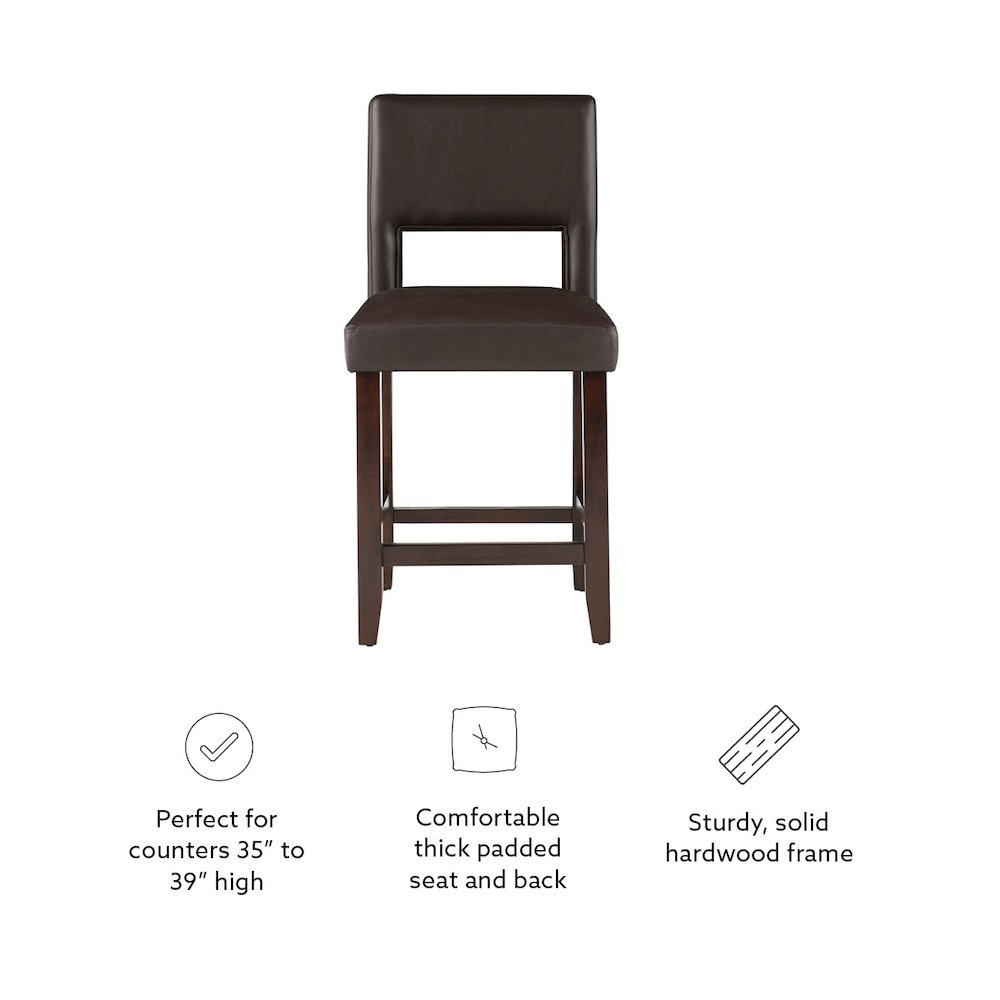 Vega Counter Stool Brown 24. Picture 10