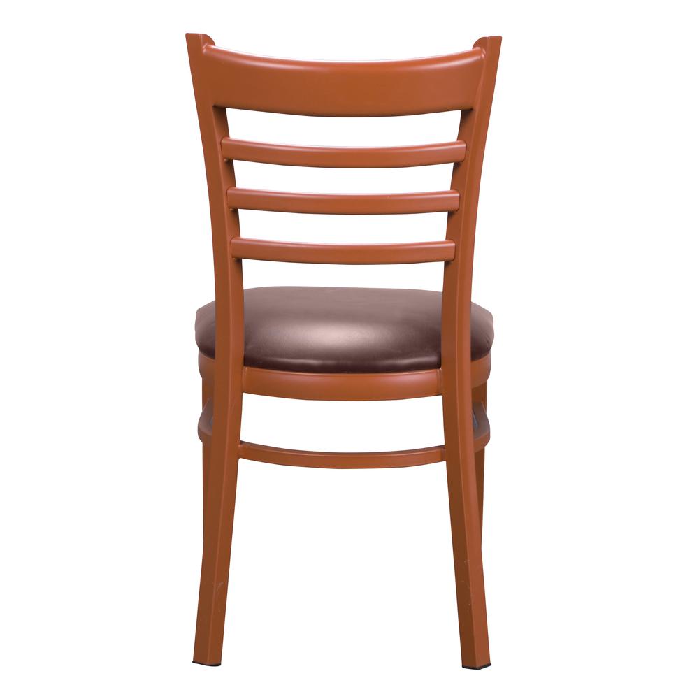 Baxter Metal Side Chair Honey  Burgundy Set Of 2. Picture 7