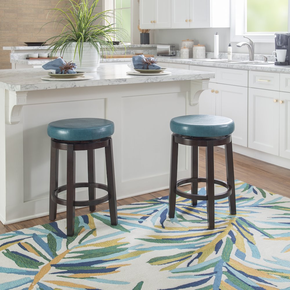 Maya Teal 24 Inches Counter Stool. Picture 3
