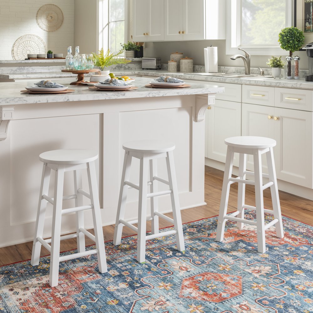 24 Inches Counter Stool White. Picture 3