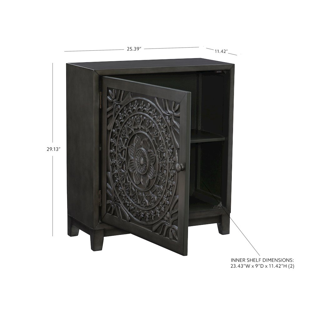 Grace Accent Cabinet Dark Grey. Picture 13