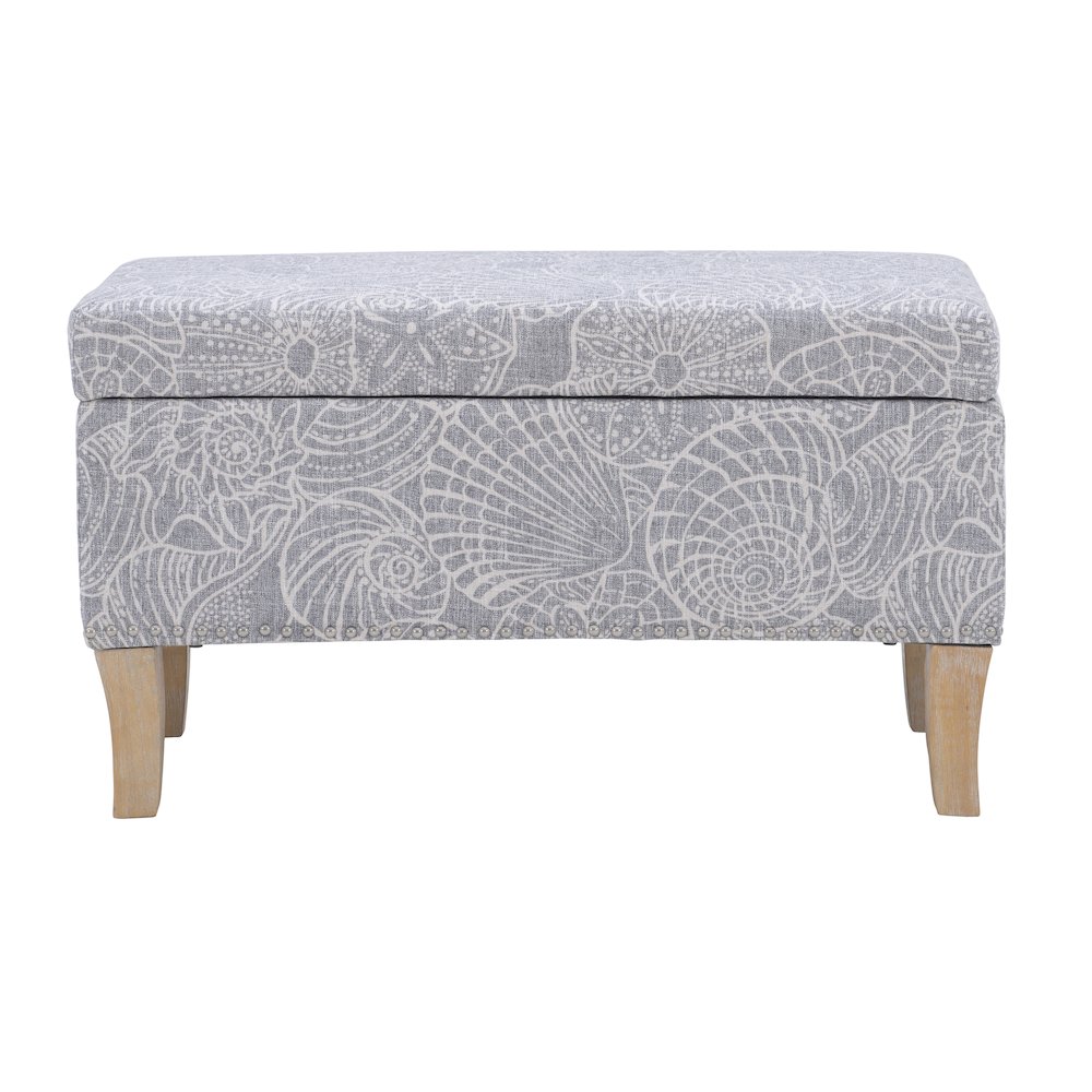 Stephanie Upholstered Storage Ottoman, Stone. Picture 2