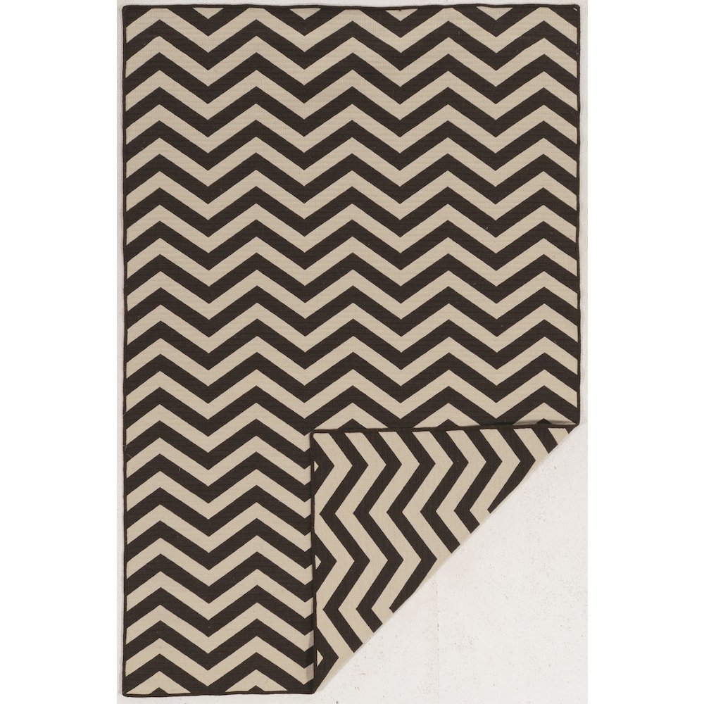 Salonika Reversible Chevron Brown 5x8, Rug. Picture 3
