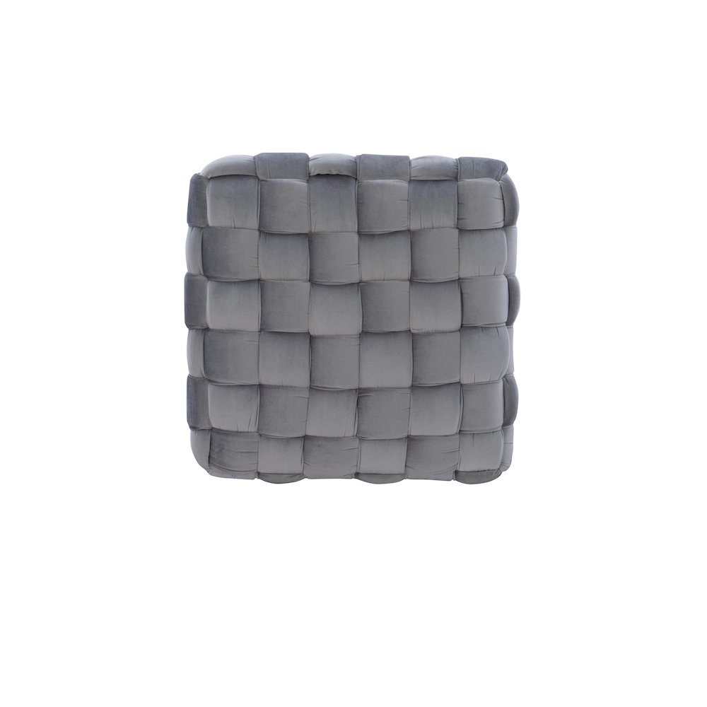 Shadbury Square Stool Grey. Picture 4