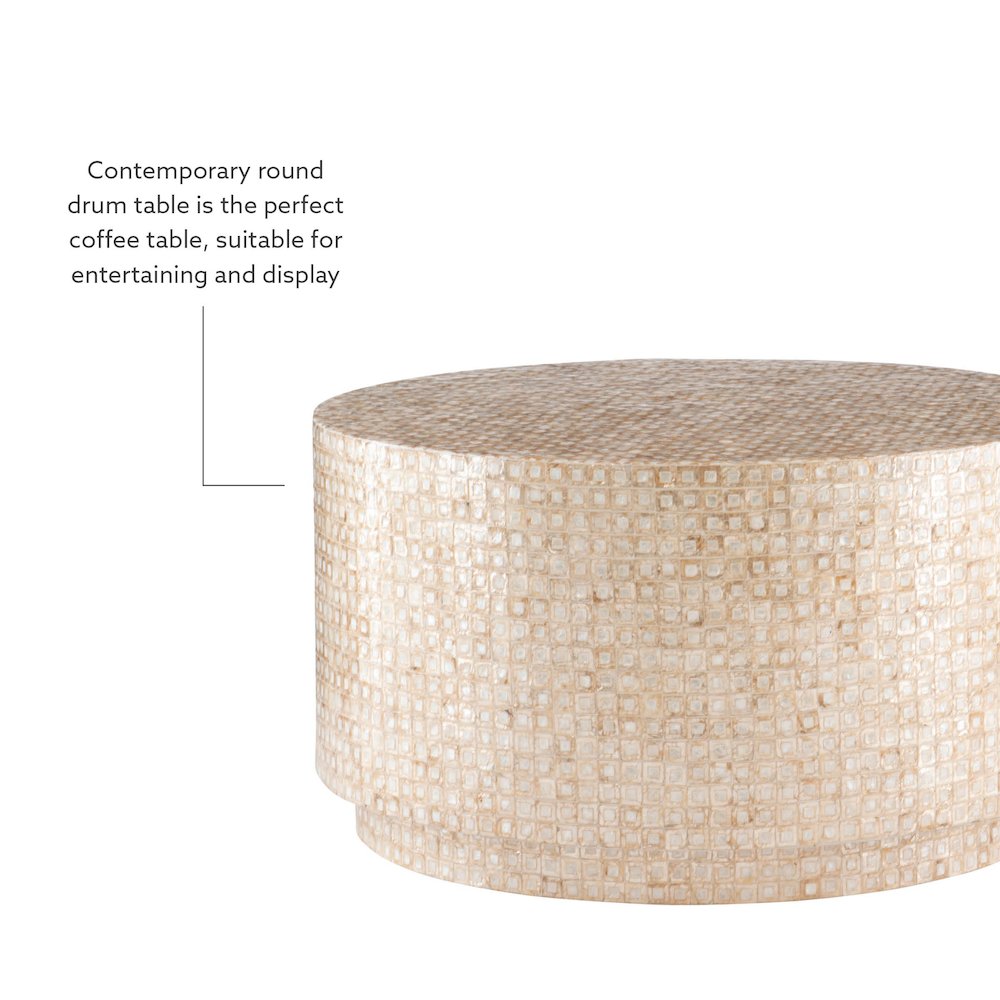 Perrin Capiz Mosaic Coffee Table. Picture 6