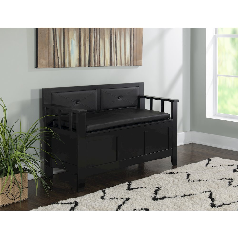 Carlton Padded Bench. Picture 4