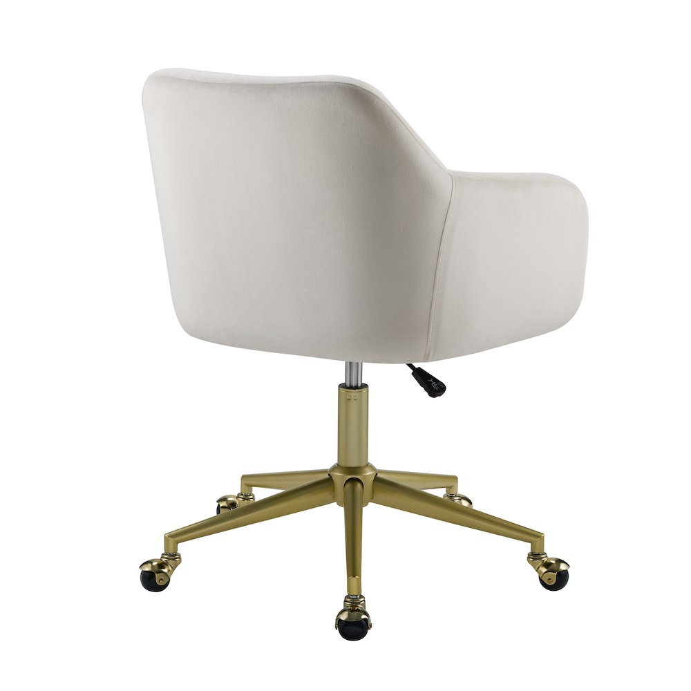 Imogen Quilted Office Chair Off White. Picture 8
