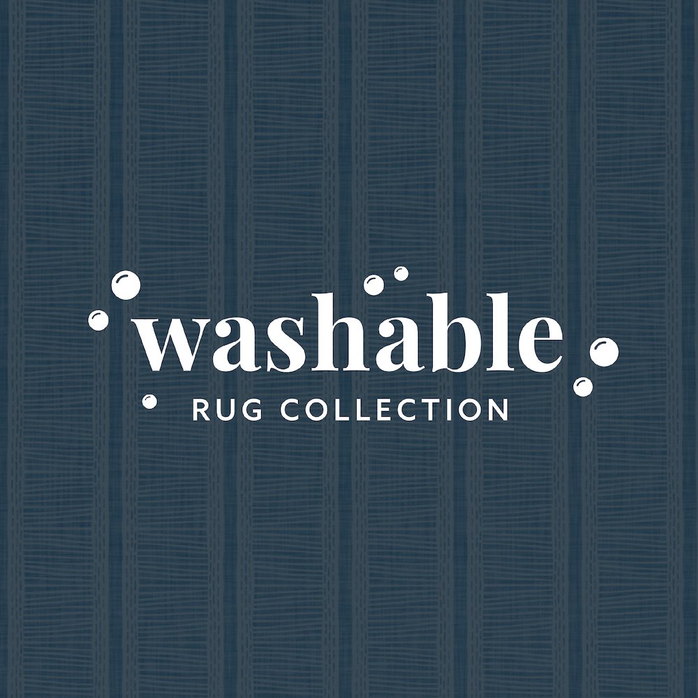 Washable Wallen Ivory/Blue 3x5, Rug. Picture 7