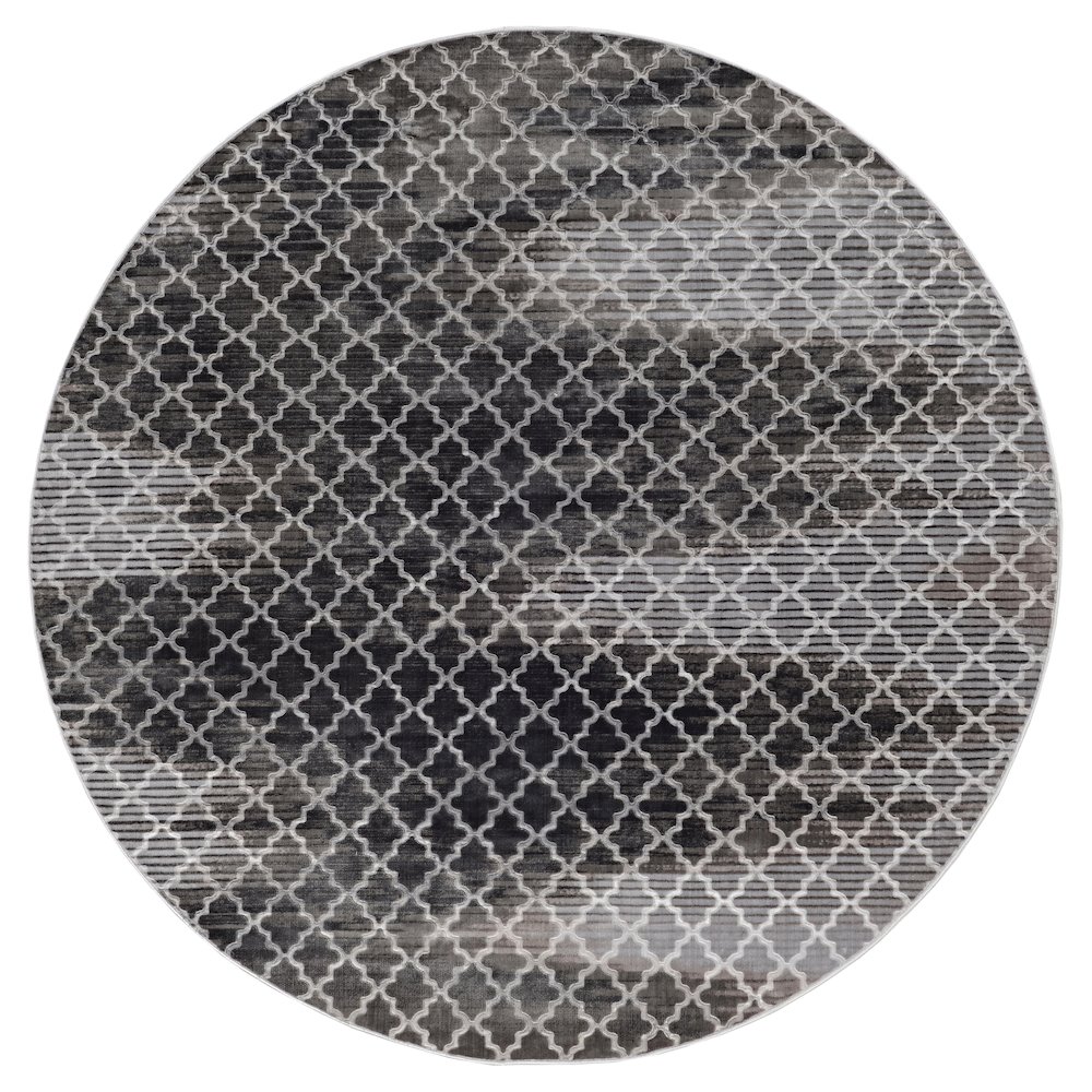 Evolution Trellis ZigZag Grey&Black 8R, Rug. Picture 1