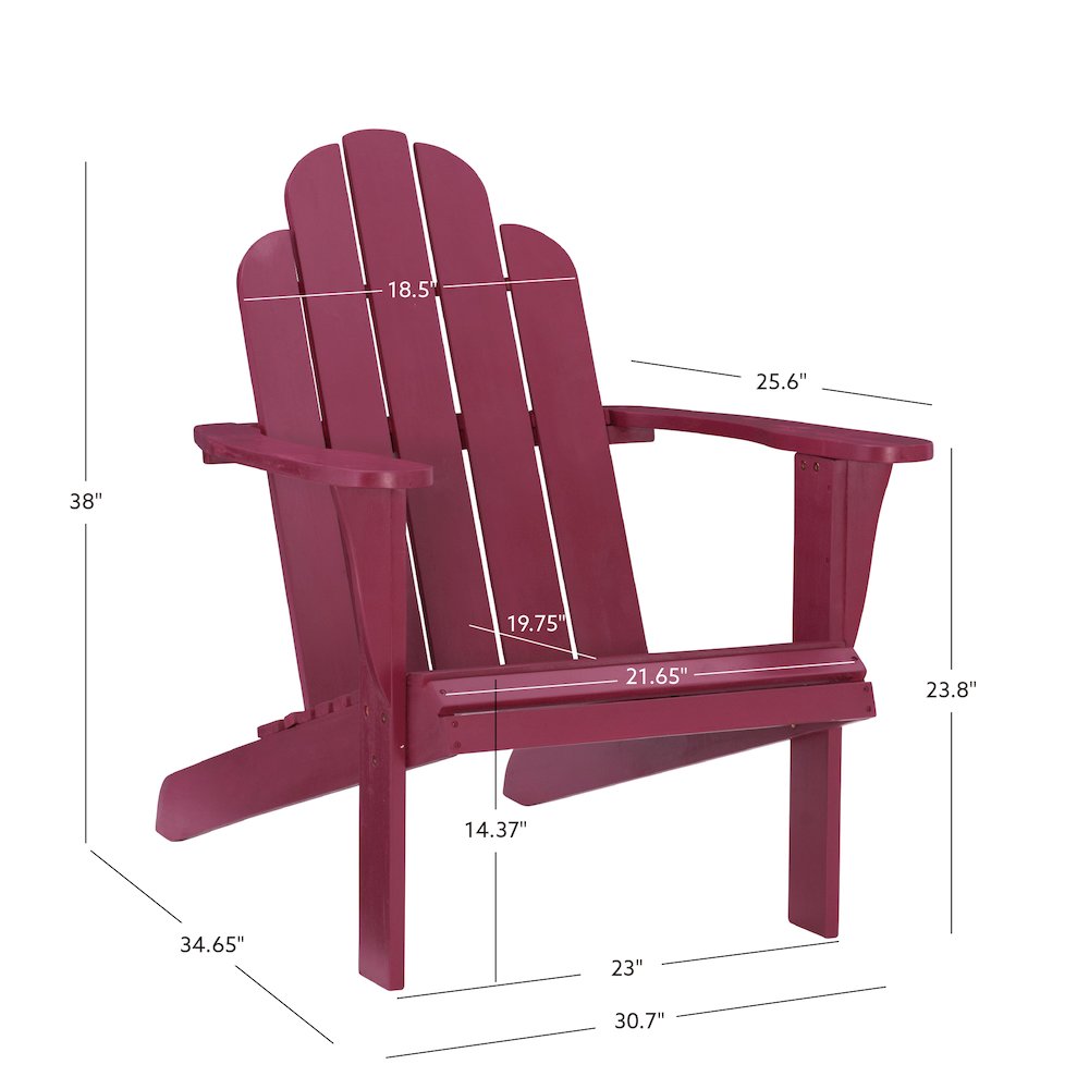 Red Adirondack Chair. Picture 9