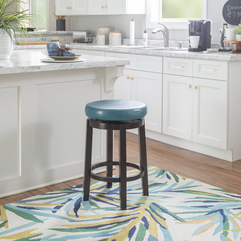Maya Teal 24 Inches Counter Stool. Picture 4