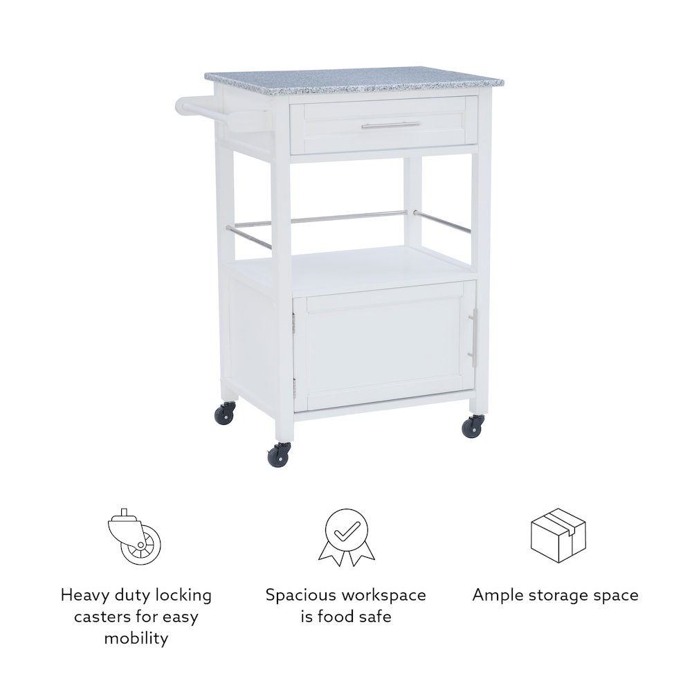 Mitchell Kitchen Cart With Granite Top. Picture 16
