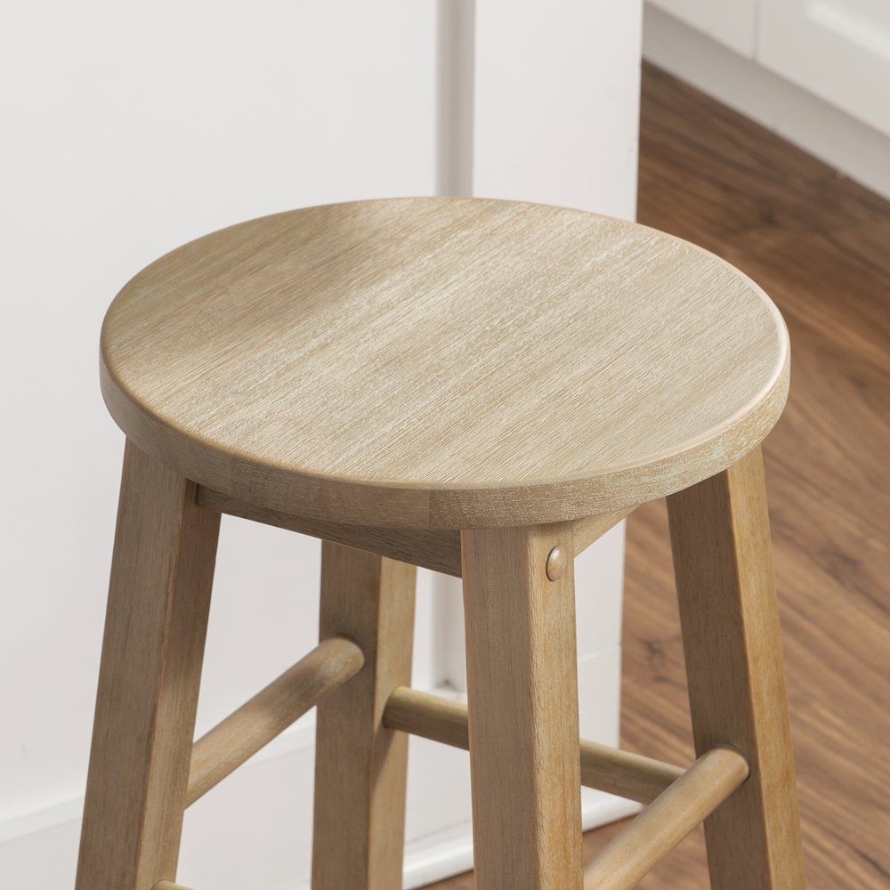 24 Inches Counter Stool Grey Wash. Picture 5
