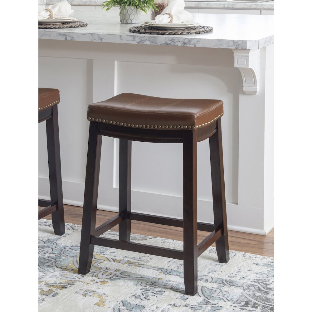 Claridge Cognac Counter Stool. Picture 4