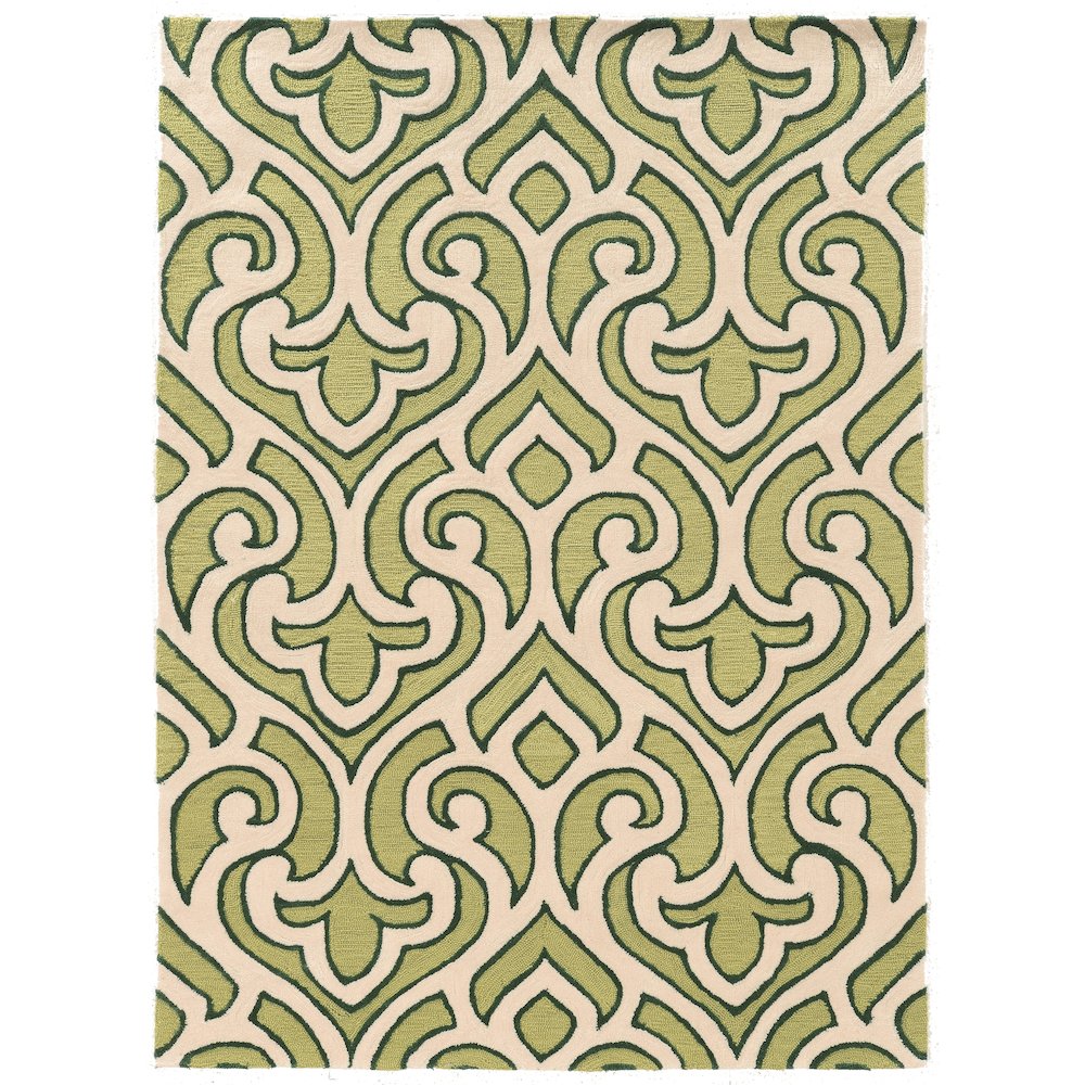 Trio Marple Ivory & Green 8x10, Rug. Picture 1