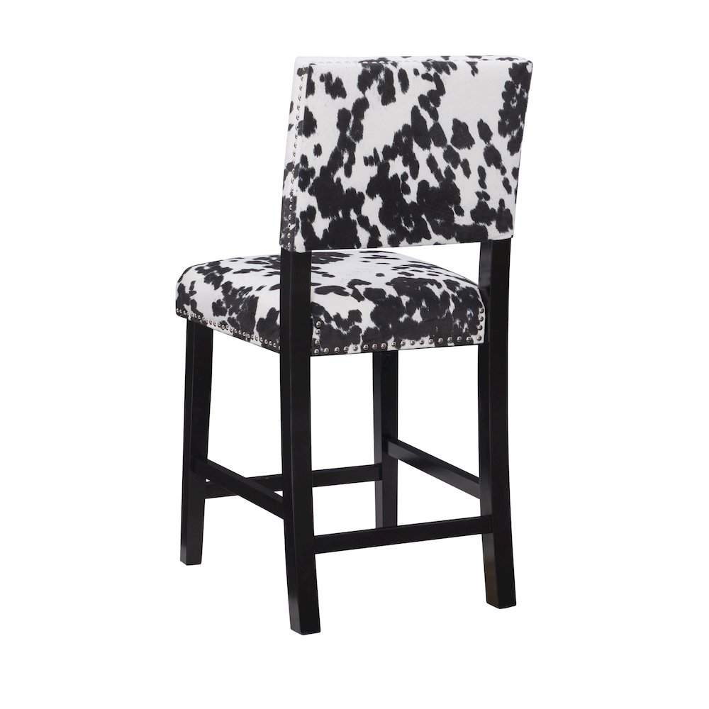 Corey Black Cow Print Counter Stool. Picture 9