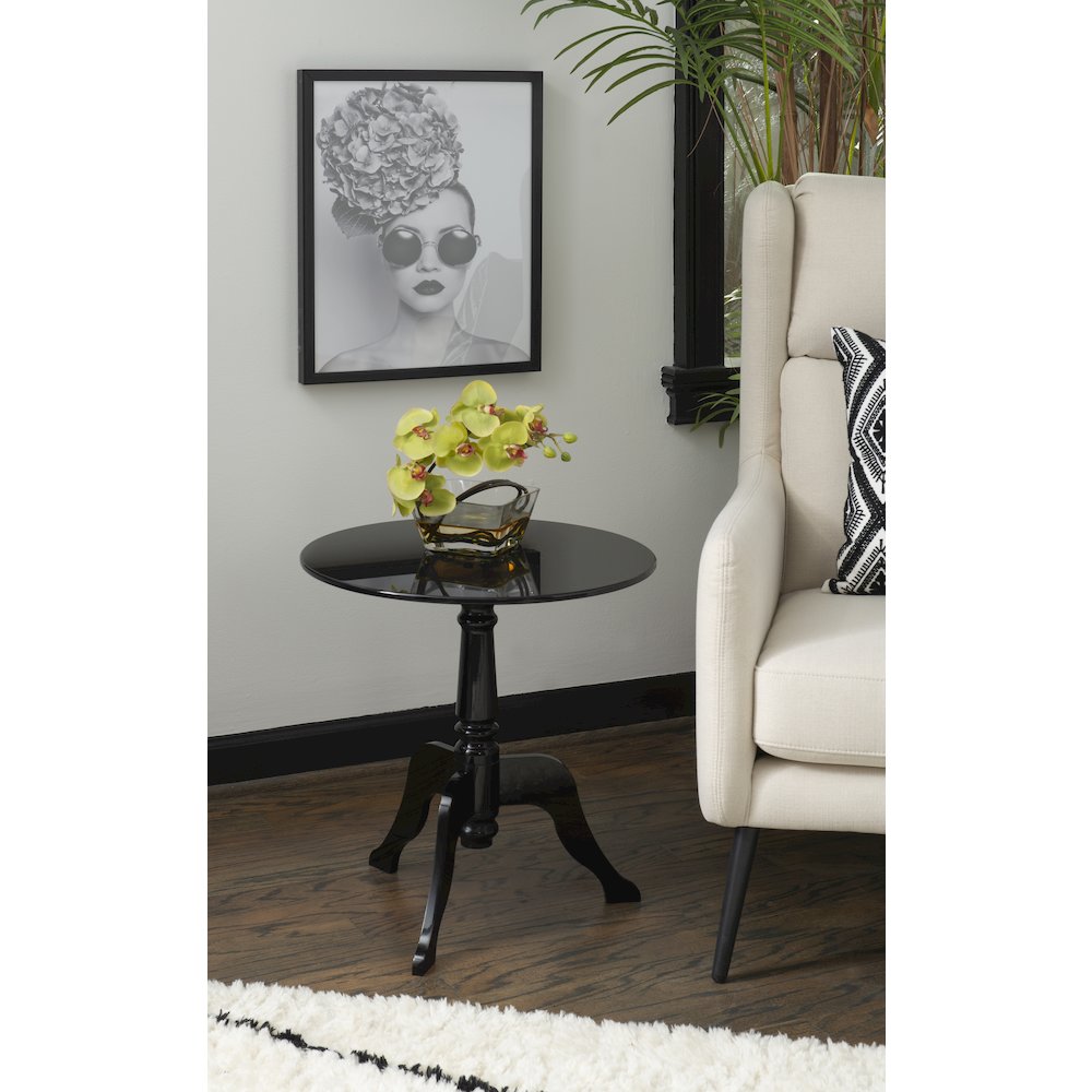 Black Acrylic End Table. Picture 3