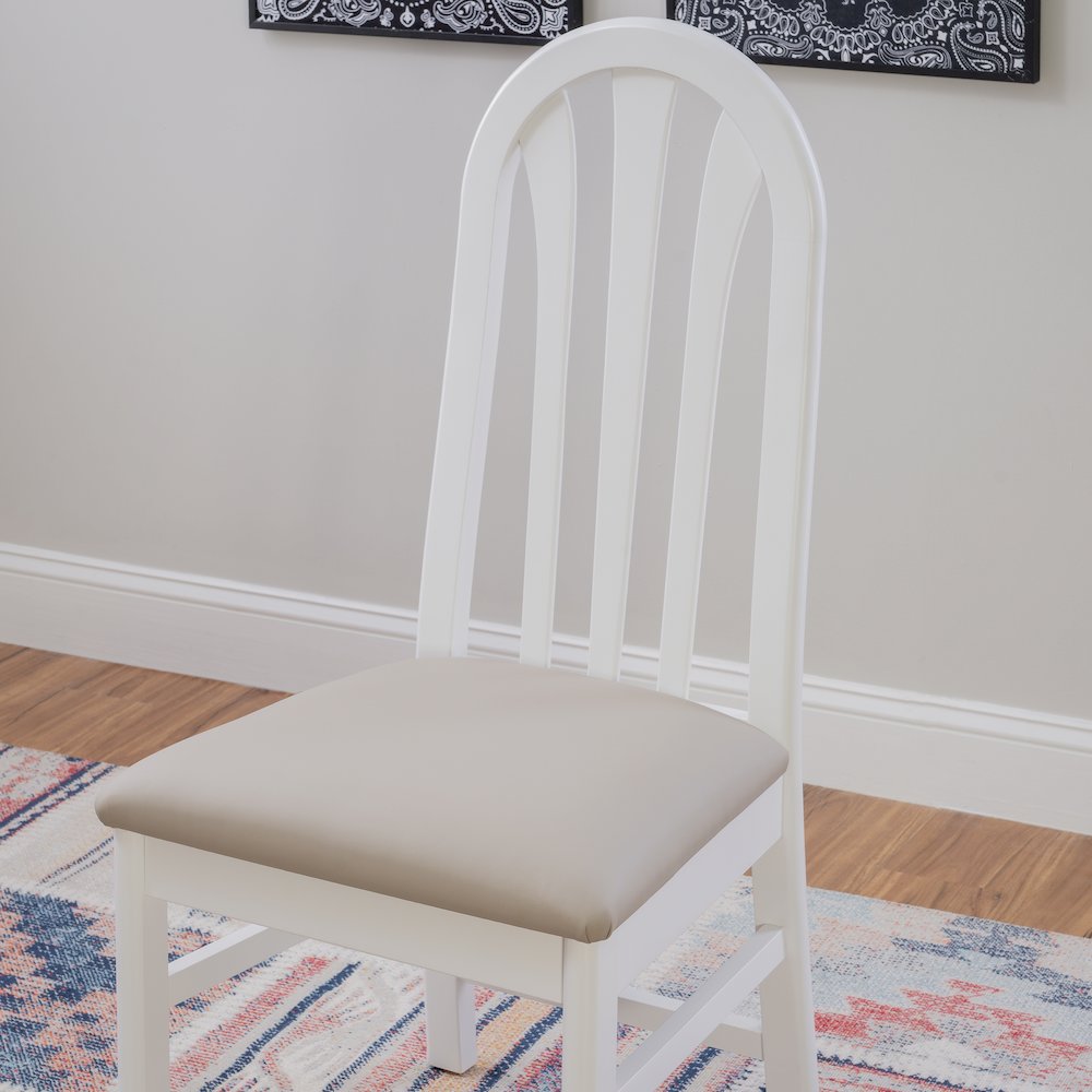 Jesper White Chair Uph Seat. Picture 6